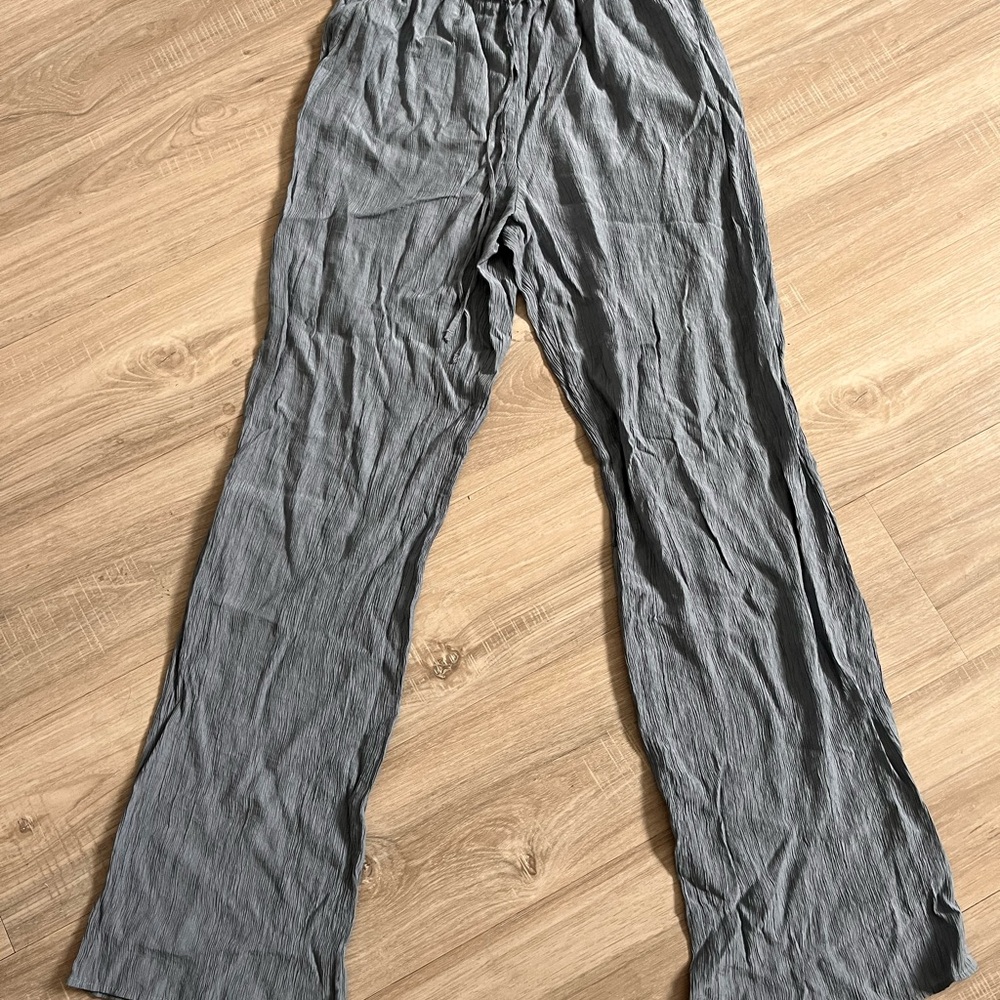 Zara Gray Wide-Leg Pants